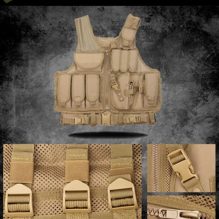 A60 Outdoor Equipment Vest Breathable Mesh Vest Tool Pocket, Size: Free Size(Brown)