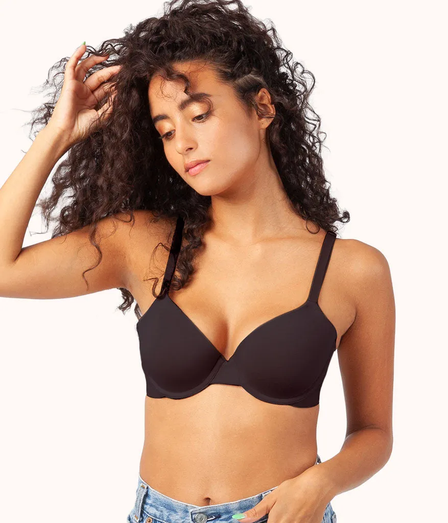 All-Day No-Wire Push-Up Bra Bundle: Jet Black/Heather Gray