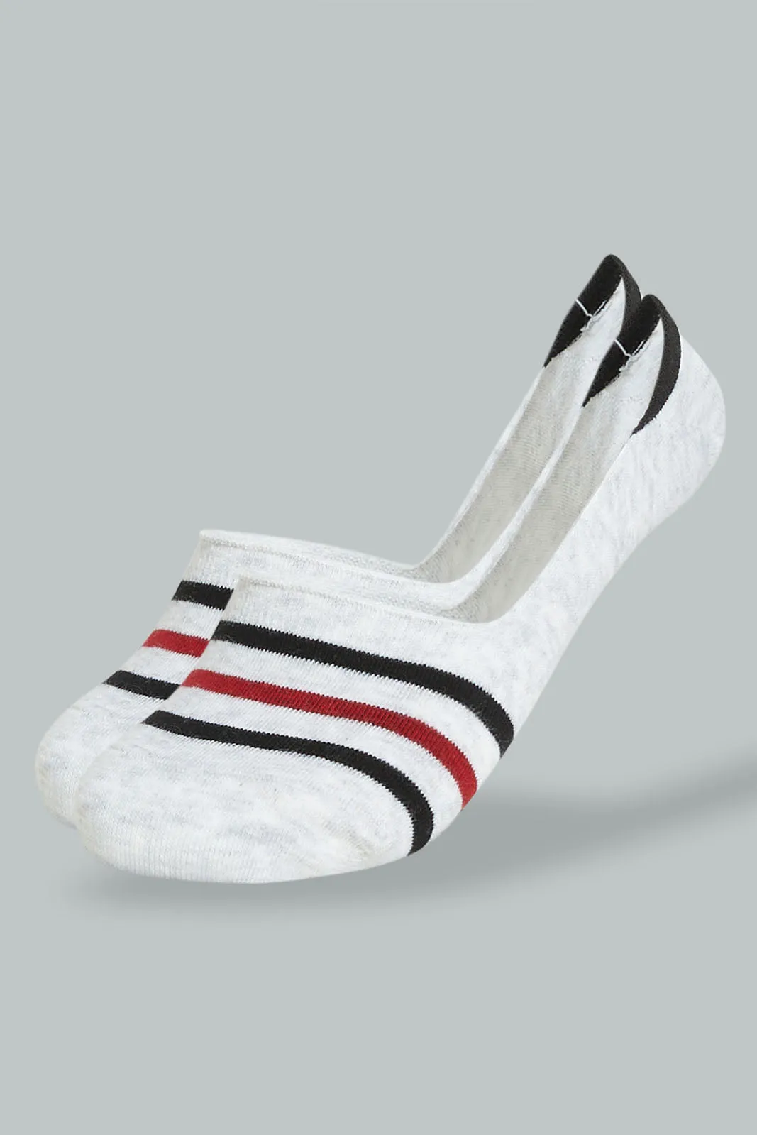 Assorted Stripe Invisible Socks For Senior Boys (Pack of 2)