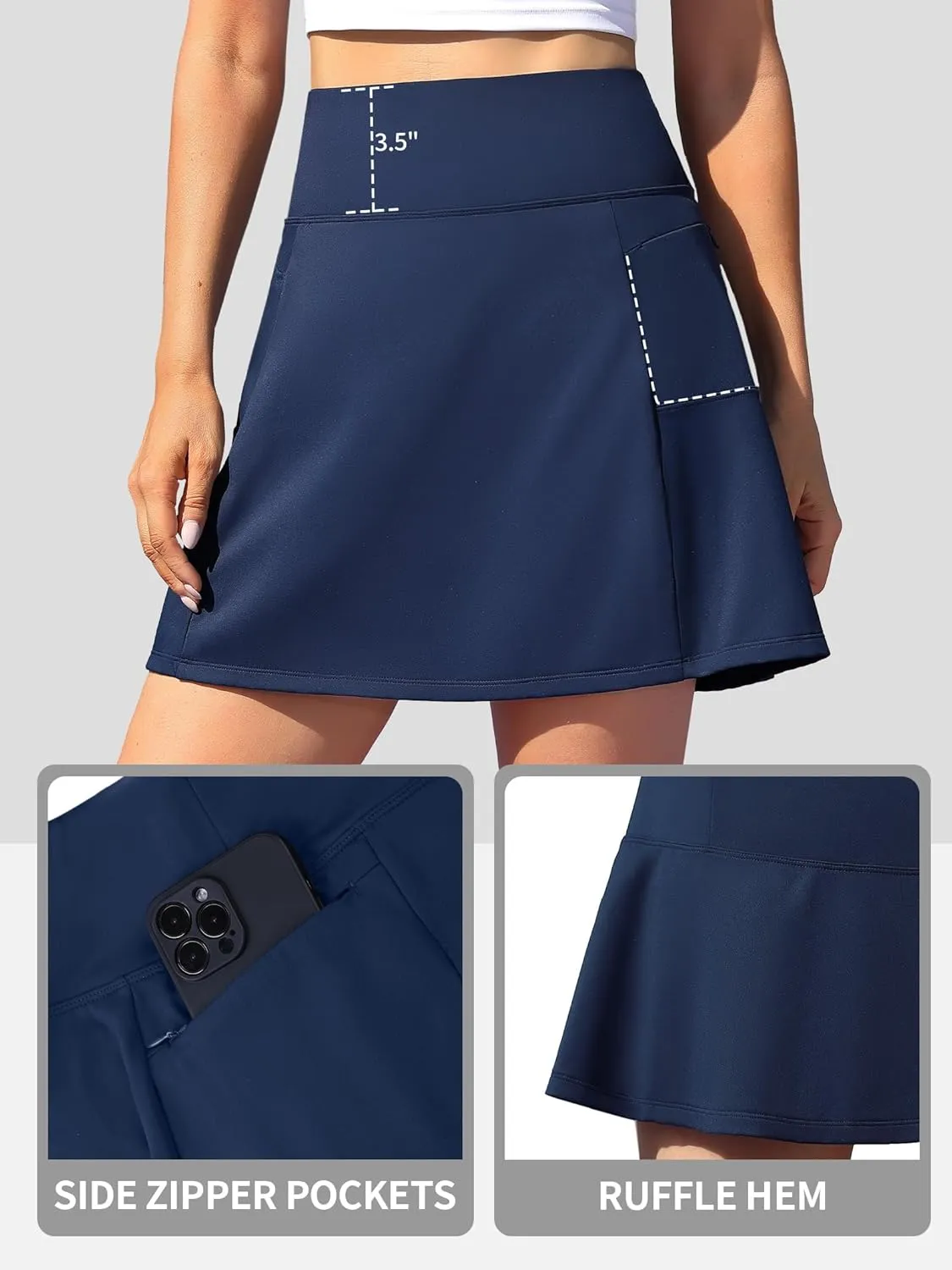 ATTRACO Golf Skorts Skirts for Women with Shorts Pockets Tennis Skirt High Waisted Athletic Skorts