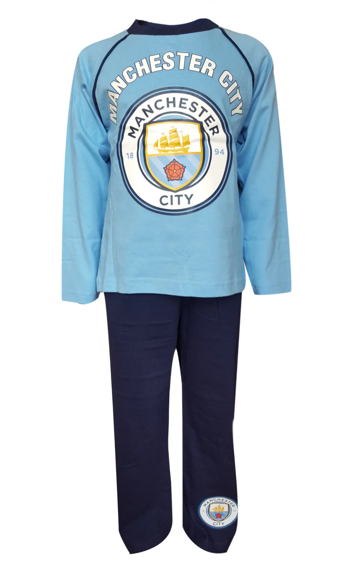 Boys Manchester City Long Length Pyjama 4 to 12 Years
