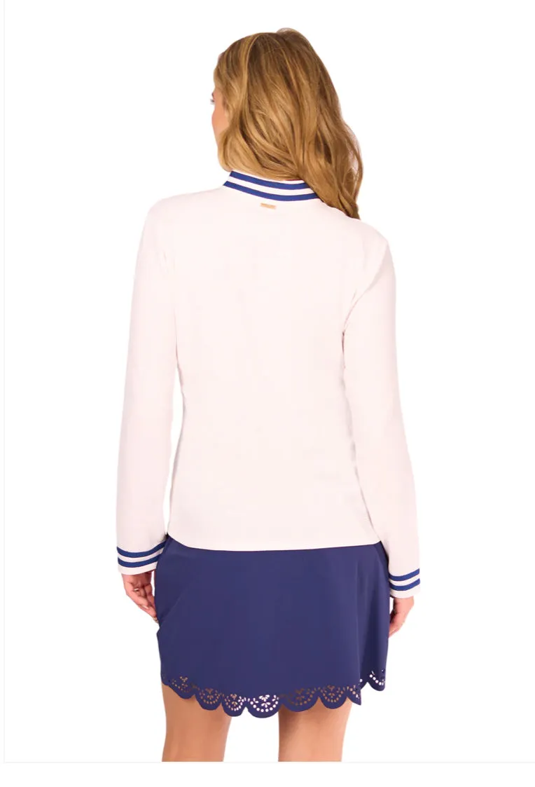 Cabana Life Navy Scallop Skort