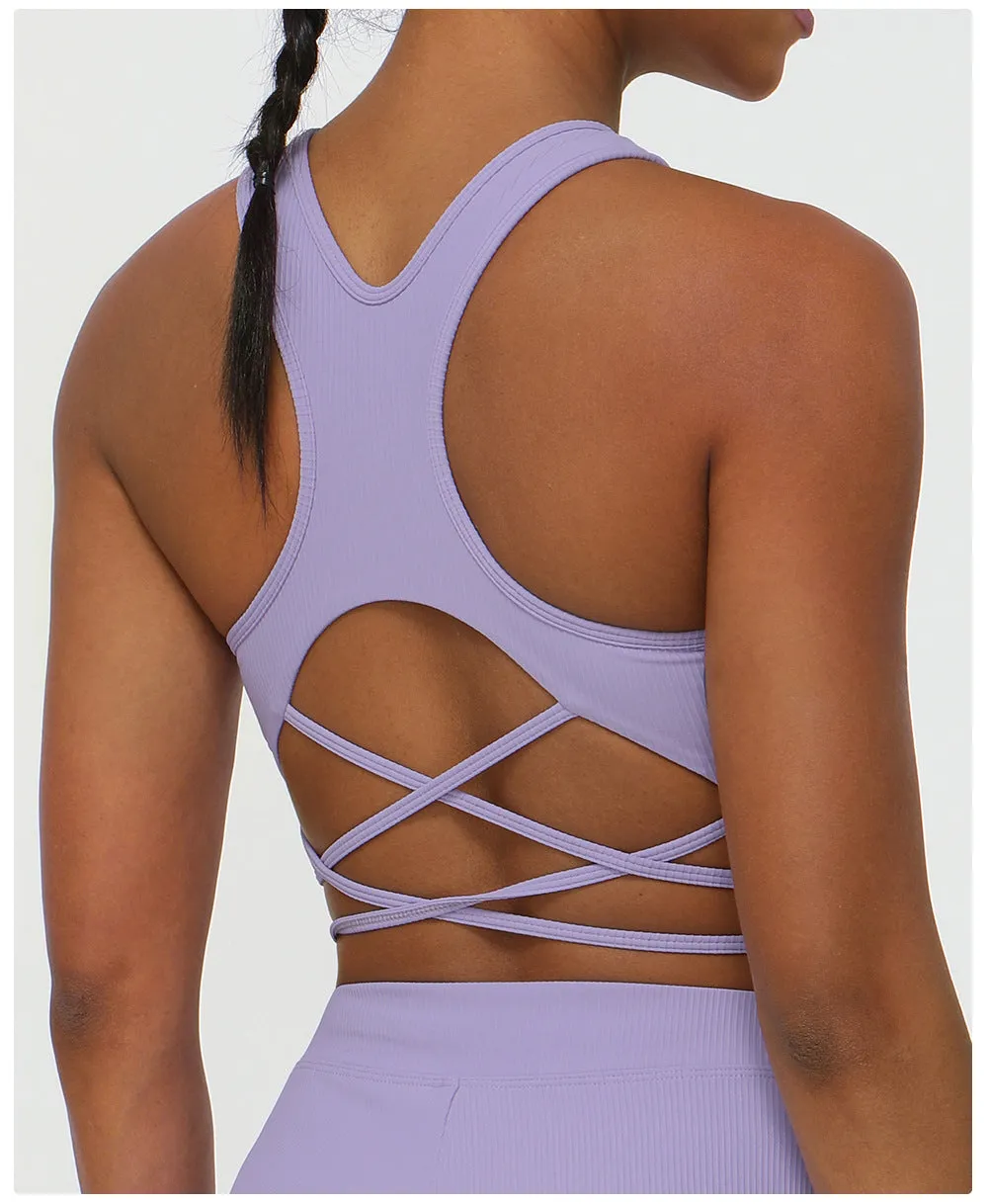 Cross Back Sports Yoga Bra