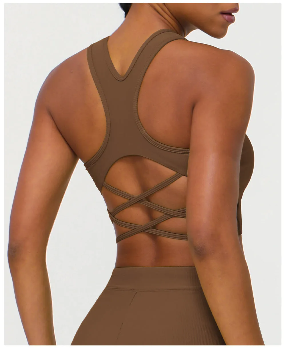 Cross Back Sports Yoga Bra