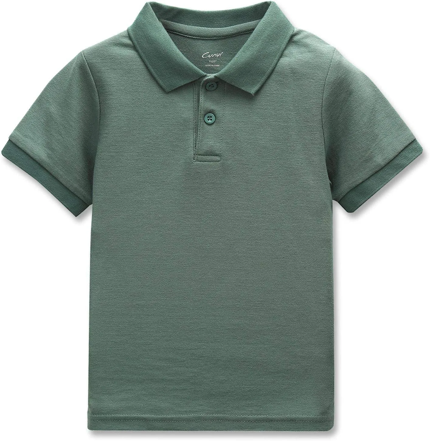 CUNYI Boys' Cotton Pique Polo Shirts Uniform Short Sleeve Tops