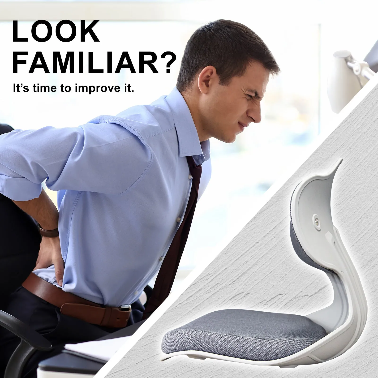 Ergonomic Posture Correction Chairs, Stackable – 2x Set, Samgong