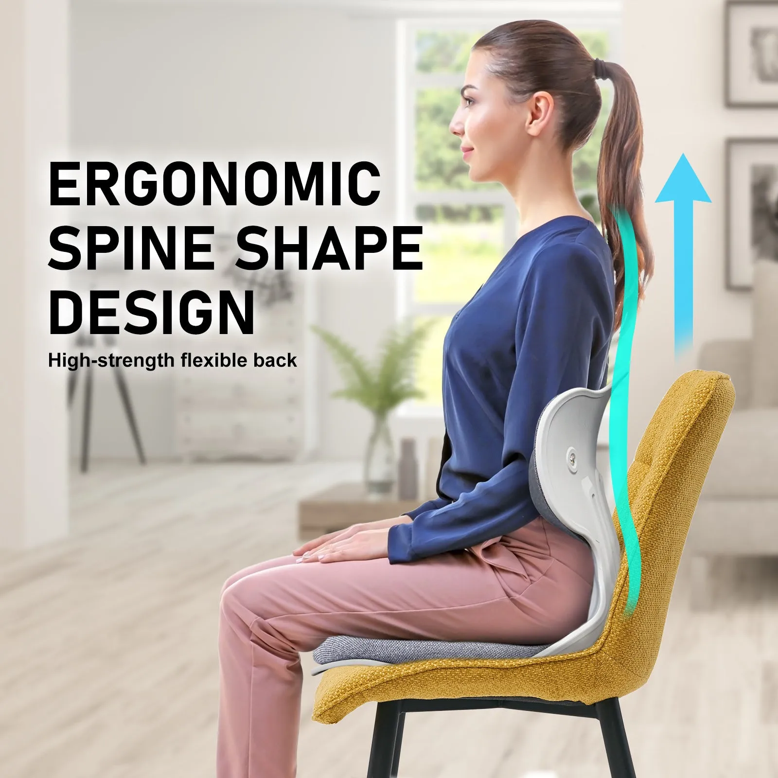 Ergonomic Posture Correction Chairs, Stackable – 2x Set, Samgong