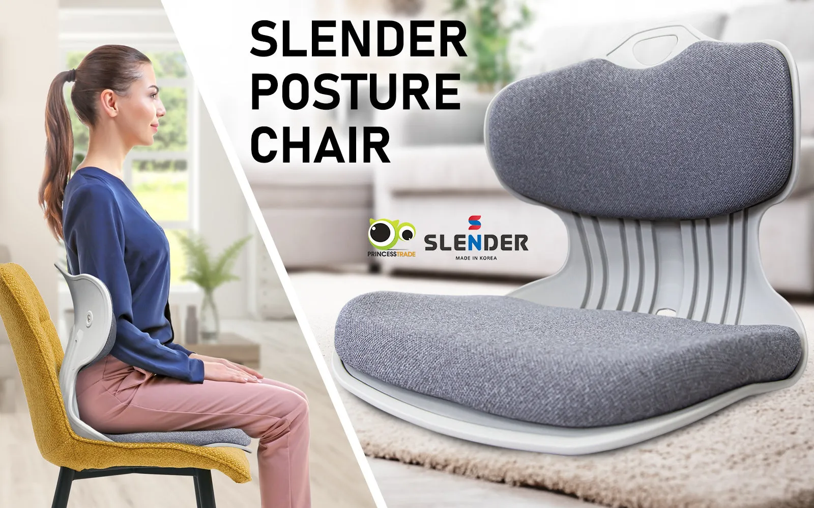 Ergonomic Posture Correction Chairs, Stackable – 2x Set, Samgong