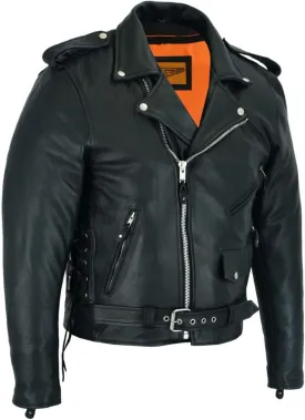 GARGOYLE BELLS Mens Genuine Leather Jacket Motorcycle Racer Jackets Zip-Up Biker Coat for Men with Multiple Pocket