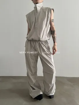 Gen Zip-Up Sports Vest & Pleated Track Pants Set