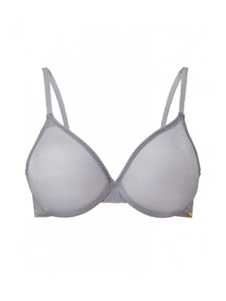 Glossies Sheer Moulded Bra - Silver