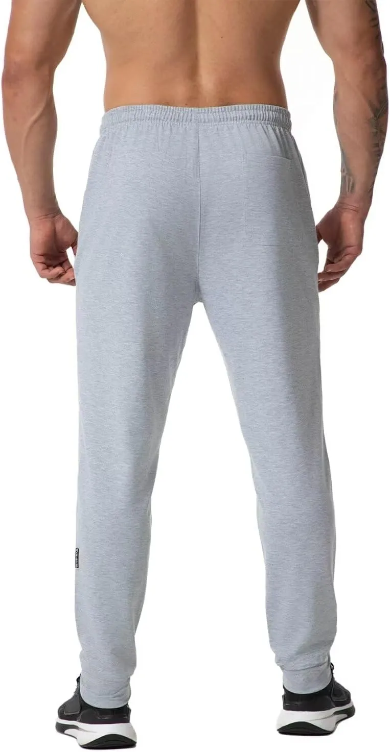 GYMELITE Men's Gym Sweatpants Workout Joggers Active Athletic Jogger Pants with Zipper Pockets Casual Running Track Pants