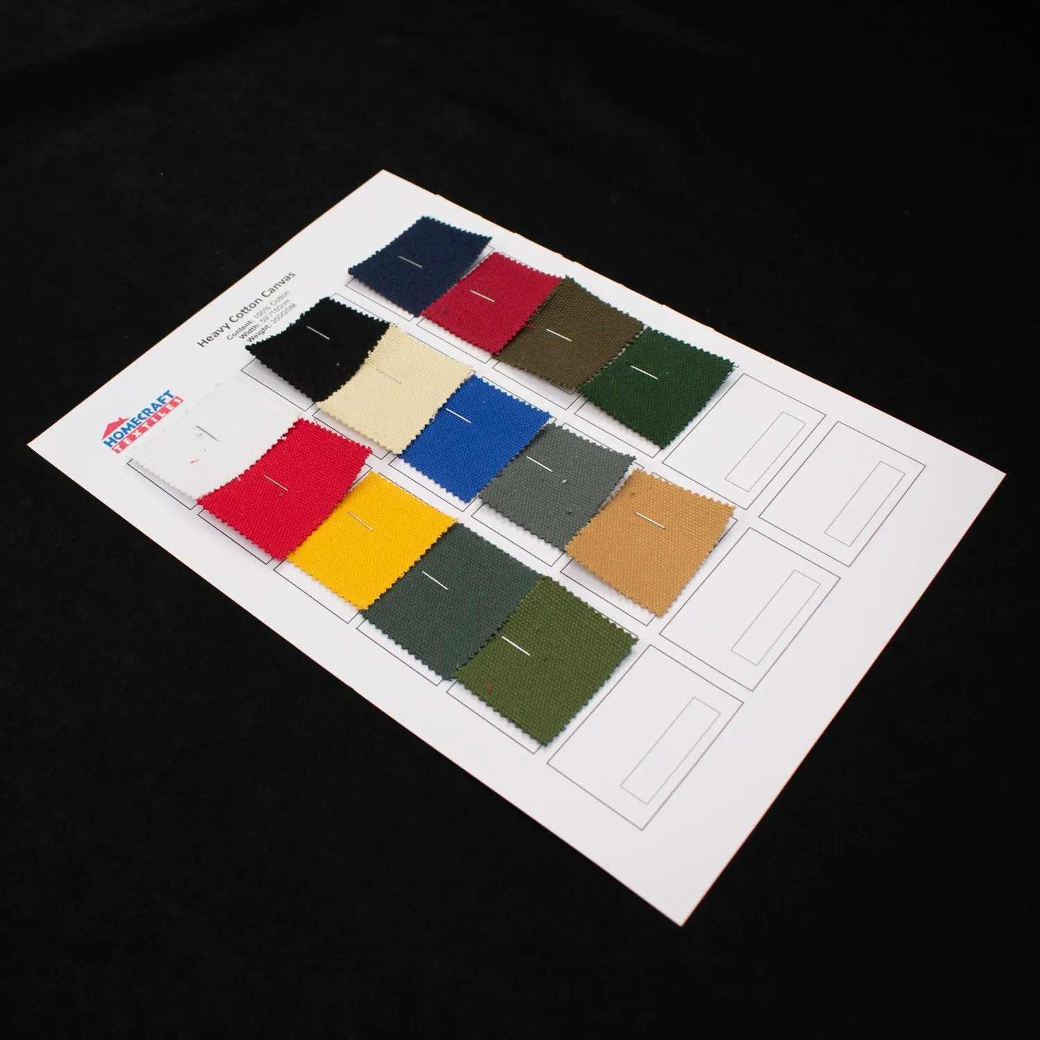 Heavy Cotton Canvas Sample Book