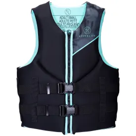 Hyperlite Indy Neo CGA 2023 Women's Wakeboarding Vest, Black/Turquoise