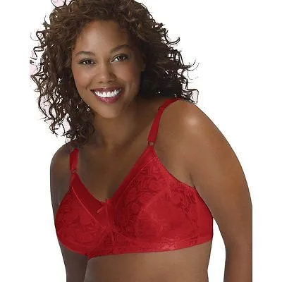 Just My Size Full Coverage, Leopard Satin, Wirefree Plus-Size Bra #1960