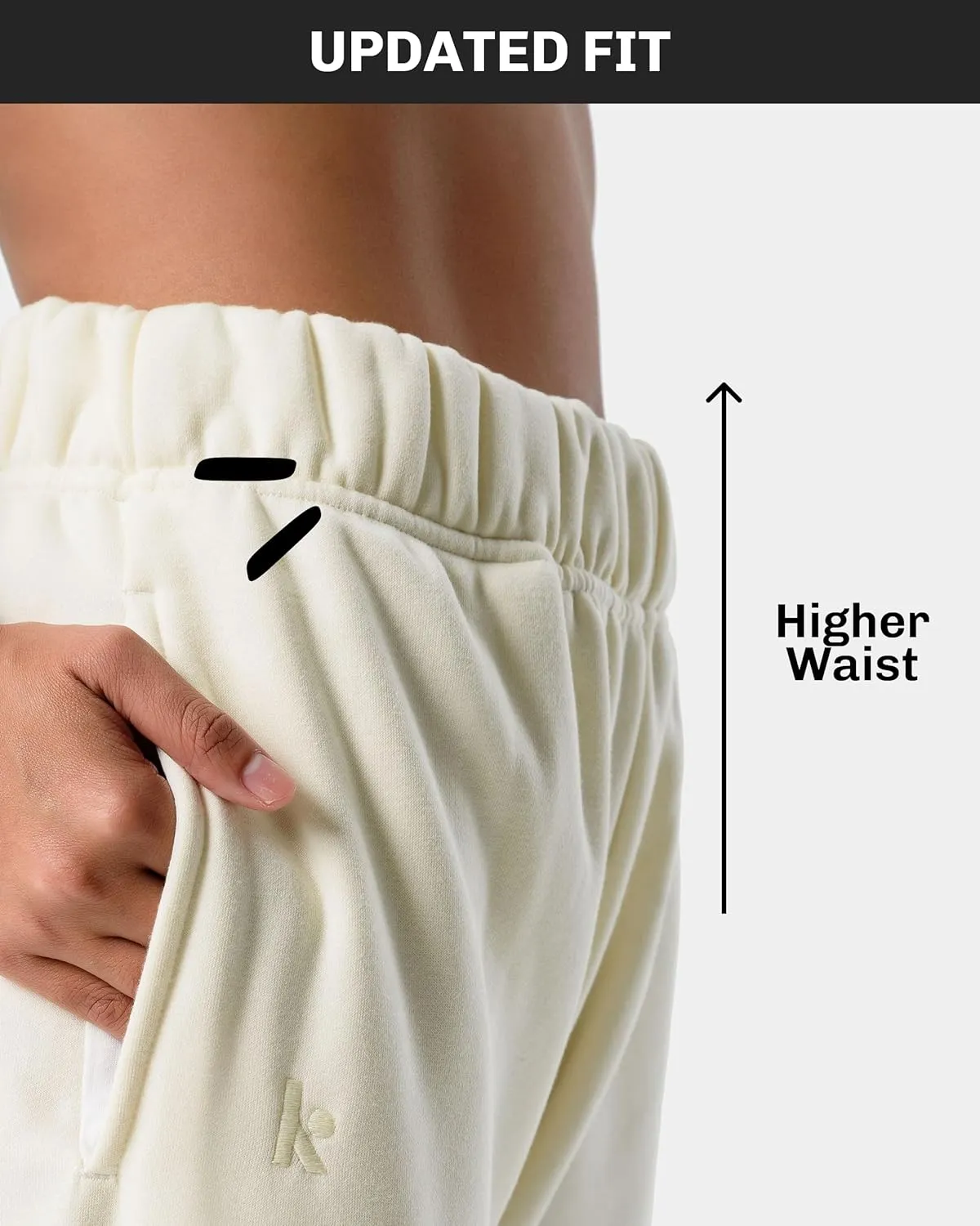 Kamo Fitness CozyTec High-Waisted Sweatpants for Women Baggy: Comfy Lounge Pants with Pockets Crafted from Soft Thick Fleece