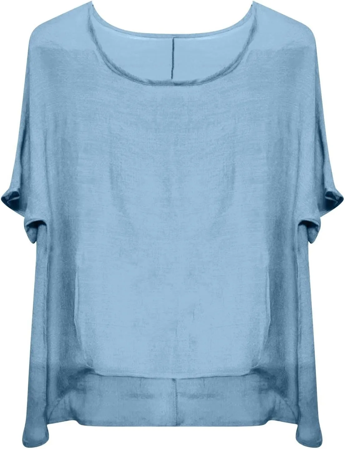 Linen Shirts for Women Summer 2025 Trendy Plus Size Crewneck Short Sleeve Cute Tops Casual Loose Fit Comfy Blouses
