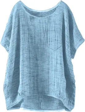 Linen Shirts for Women Summer 2025 Trendy Plus Size Crewneck Short Sleeve Cute Tops Casual Loose Fit Comfy Blouses