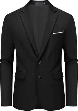 MAGE MALE Men's Two Button Blazer Casual Sport Coats Solid Color Suit Jacket