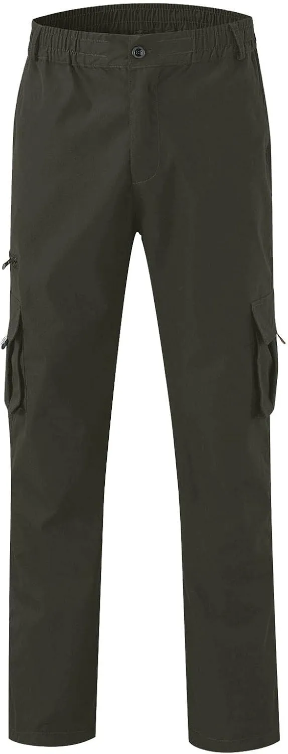 Mens Cargo Pants Baggy Stretch Big and Tall Sweatpants Pockets Loose Fit Hiking Pants Outdoor Plus Size Pants Match