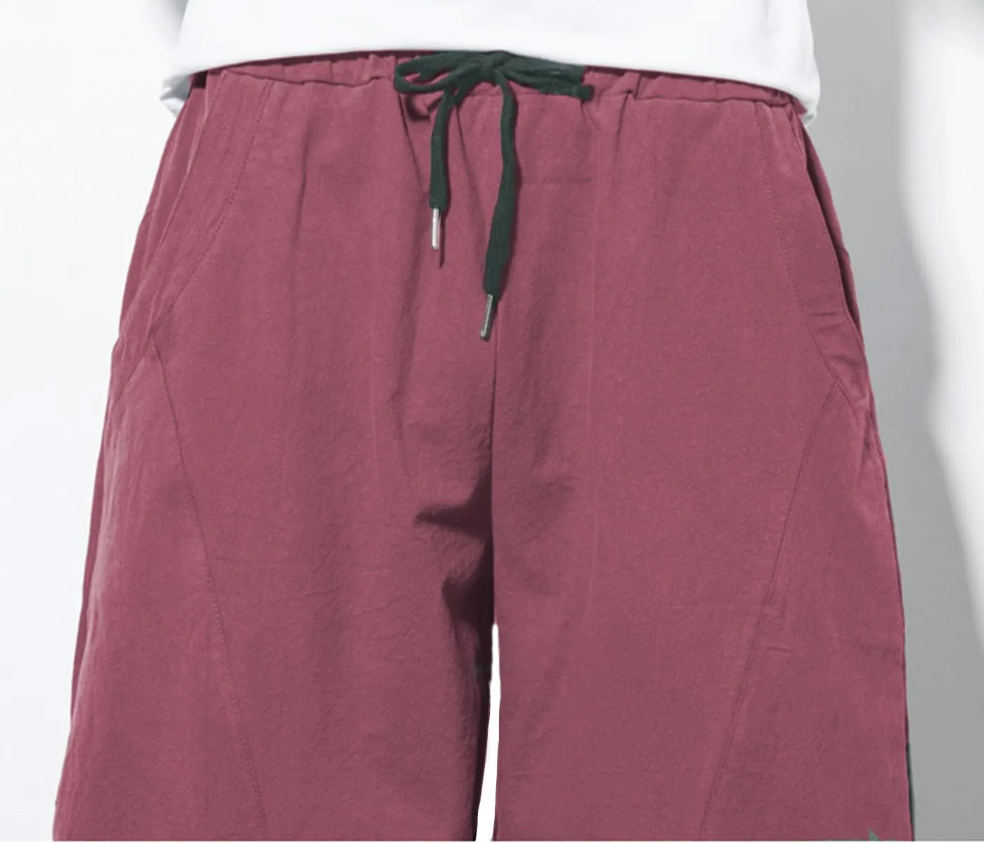Men's Casual Cotton Linen Pants Elastic Waist Drawstring Beach Summer Lightweight Trousers