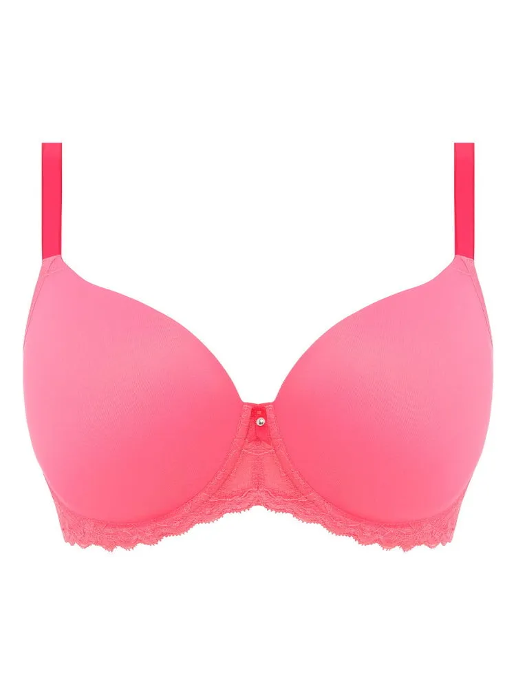 Offbeat Moulded Demi T-Shirt Bra - Pink