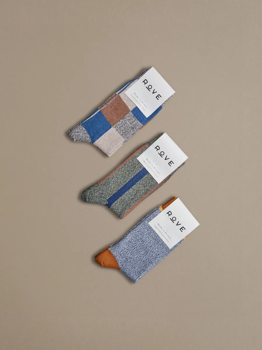 Organic Cotton Socks | Plain Blue Marl