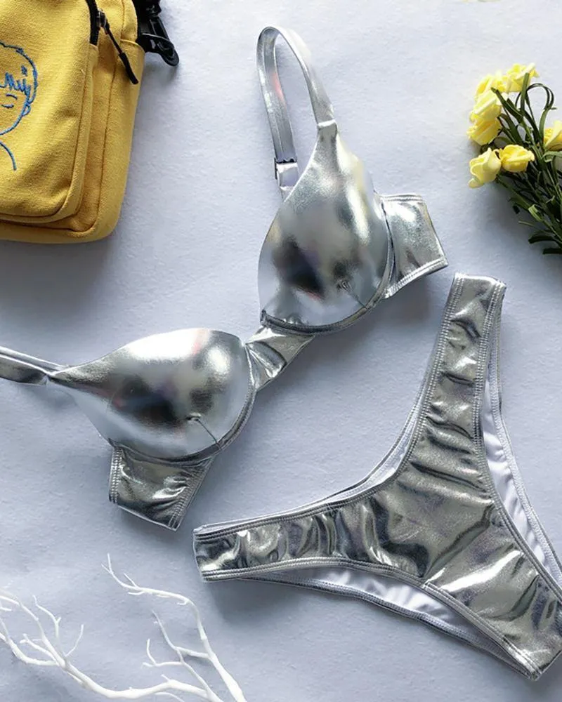 Plain Sexy Push Up Bikini Set