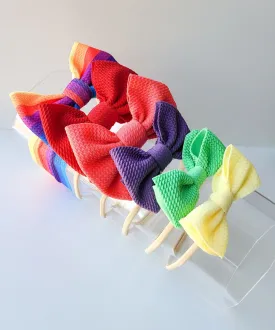 Rainbow stripes "Chandler", Apple red Regular "Nylon", Coral Regular "Nylon", Purple Small "Nylon", Cactus Mini "Nylon" & Lemon Mini "Nylon" NEWBORN Bundle (6)