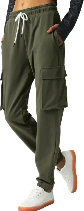 SPECIALMAGIC Women's Cargo Sweatpants Cotton Athletic Joggers 4 Pockets Sporty Pants