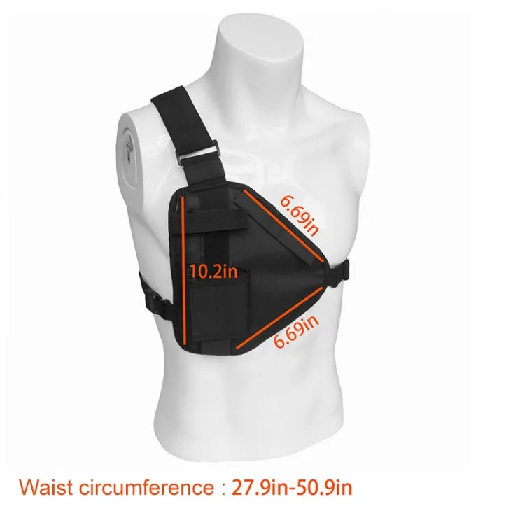 Sports Outdoor Vest Chest Bag for Walkie Talkie(Black)