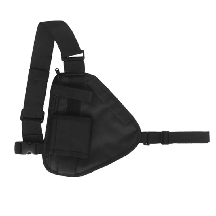Sports Outdoor Vest Chest Bag for Walkie Talkie(Black)