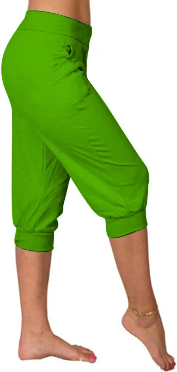 TANGNADE Women's Yoga Capris Pants Loose Soft Workout Joggers Joggers Elastic Waist Sweatpants Sports Casual Pants Pockets