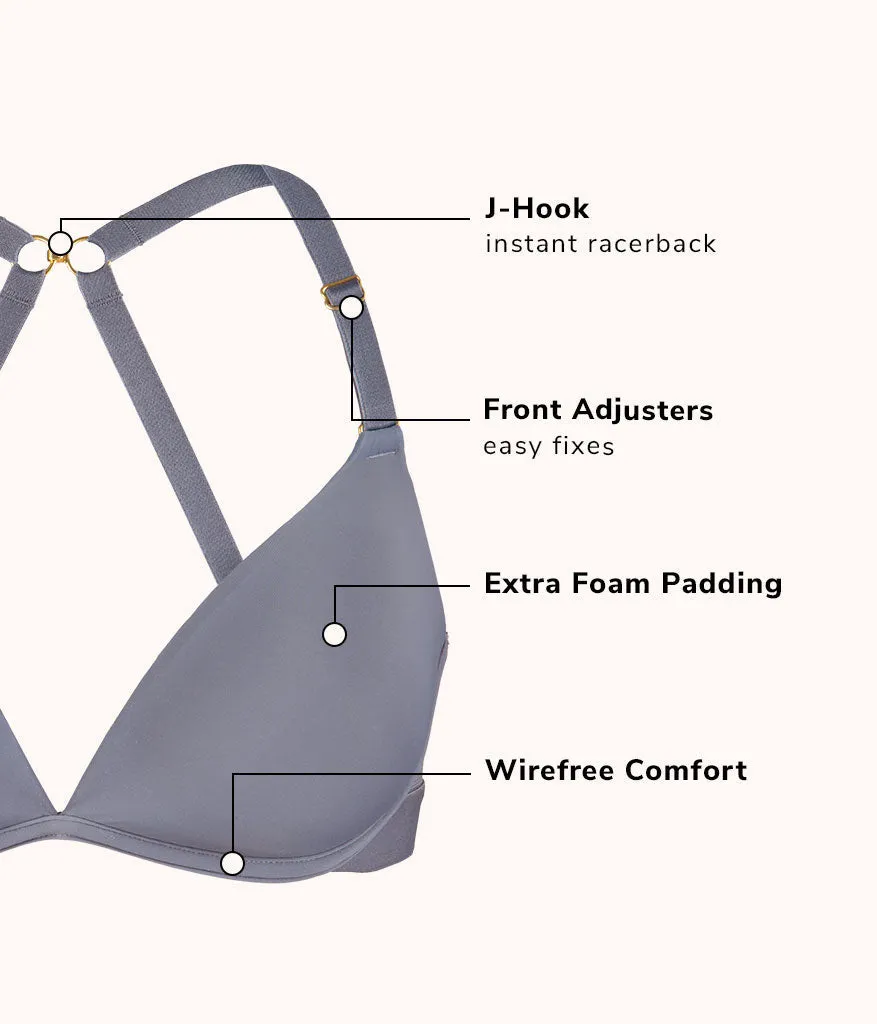 The Deep V No-Wire Push-Up Trio: Toasted Almond/Jet Black/Smoke