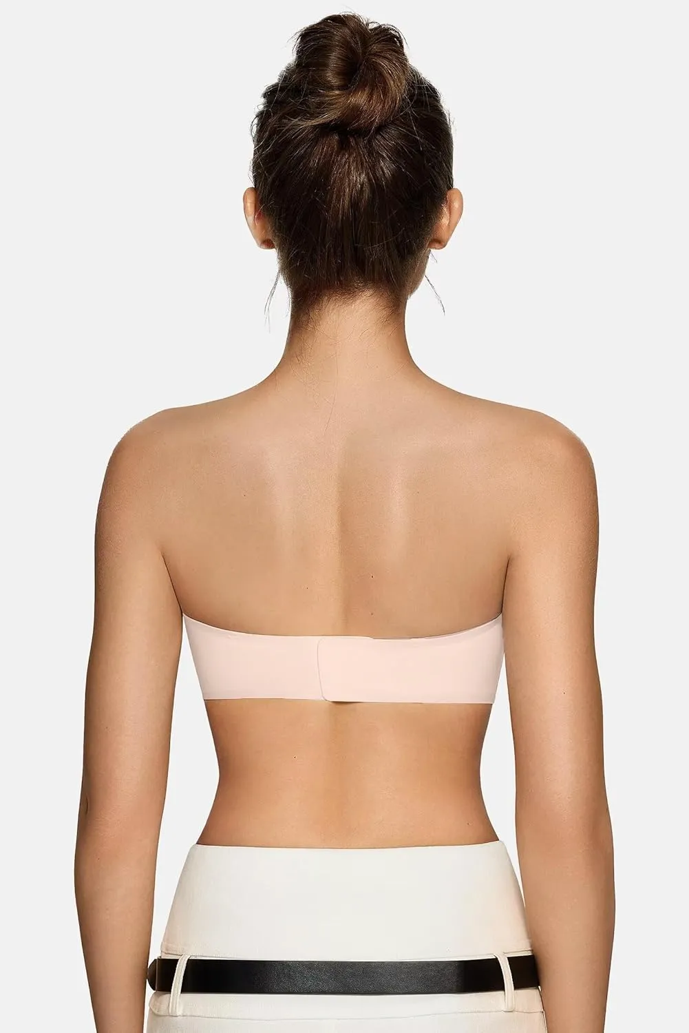 Vertvie Women's Wireless Strapless Bra Seamless Padded Bandeau Bra Non-Slip Silicone Tube Top Push Up Convertible Bralette