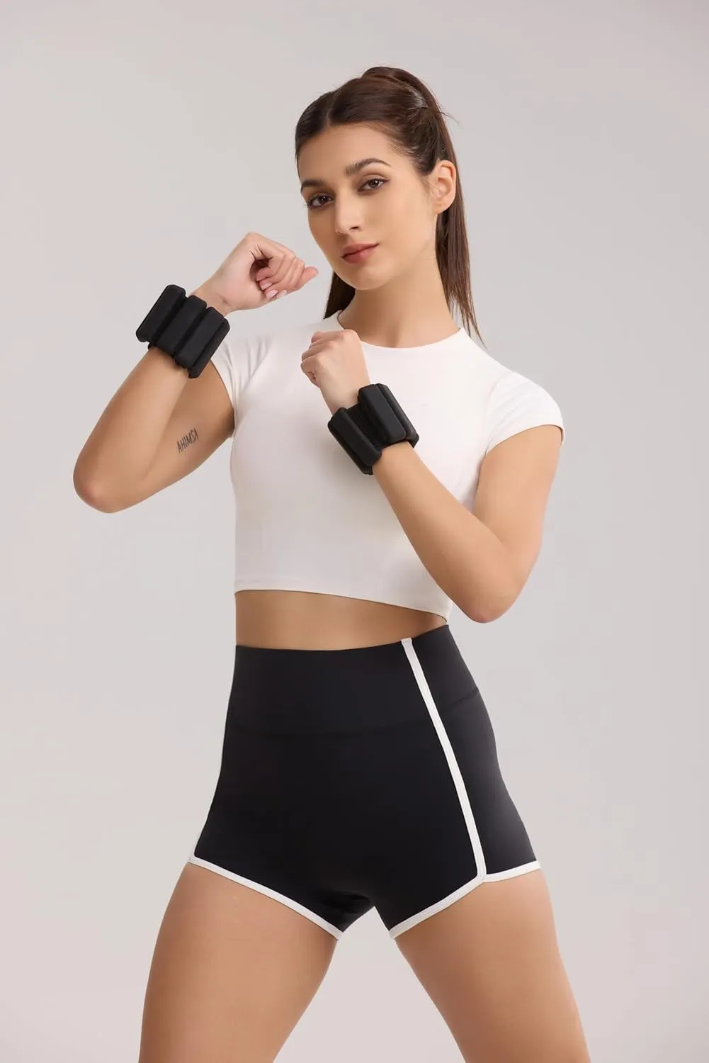 Workout Crop Tops for Women Yoga Short Sleeve Mild Support Slim Fit Cropped Athletic Shirts Gym Tee Built in Bra